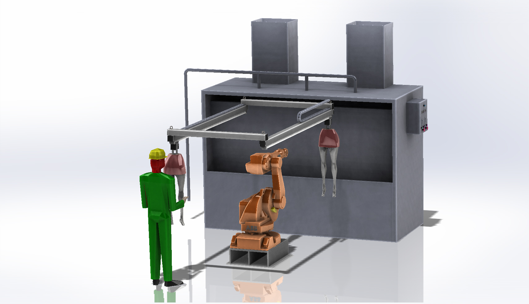 自动涂漆牛仔服装